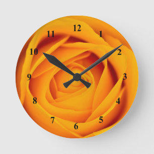 Horloge murale acrylique rose jaune