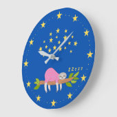 Horloge murale acrylique Sleepy Sloth (Angle)