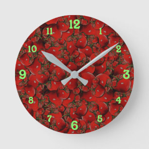 Horloge murale acrylique tomates