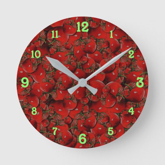 Horloge murale acrylique tomates (Recto)
