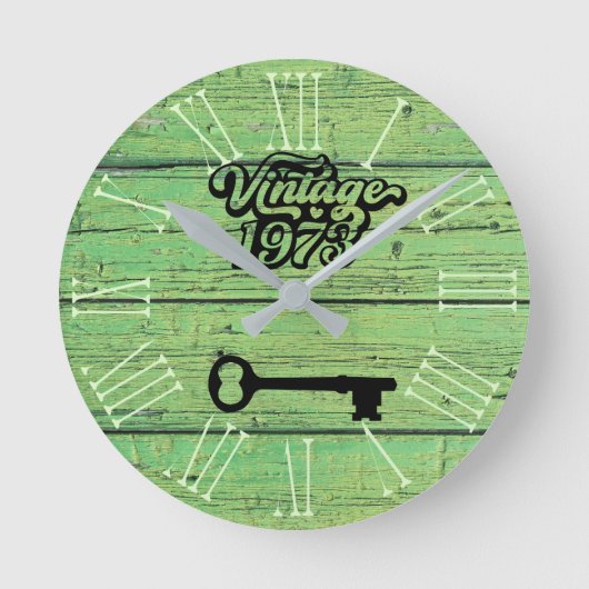 Horloge murale acrylique Vintage 1973 (Recto)