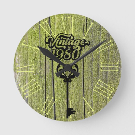 Horloge murale acrylique Vintage 1980 (Recto)