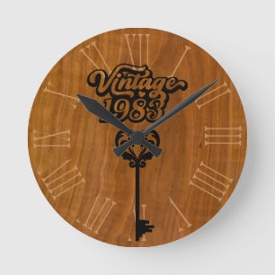 Horloge murale acrylique Vintage 1983