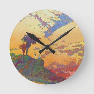 Horloge murale acrylique vintage Californie