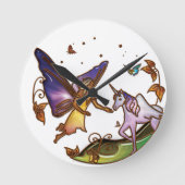 Horloge murale Adilyn Faery, 8" En Acrylique Ronde (Recto)