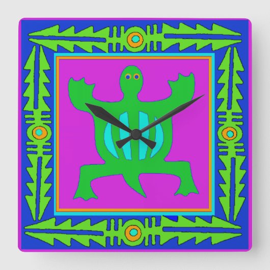 Horloge murale Adinkra Denkyem - Adaptabilité (Recto)