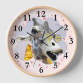 Horloge murale adorable de la Giraffe ! (Recto)