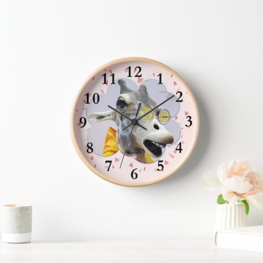 Horloge murale adorable de la Giraffe ! (Maison)