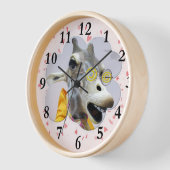 Horloge murale adorable de la Giraffe ! (Angle)