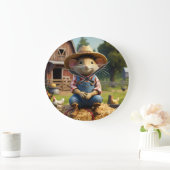 Horloge murale adorable de la souris fermière (Maison)
