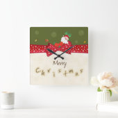 Horloge murale adorable de Noël (Maison)