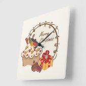 Horloge murale adorable de Noël (Angle)