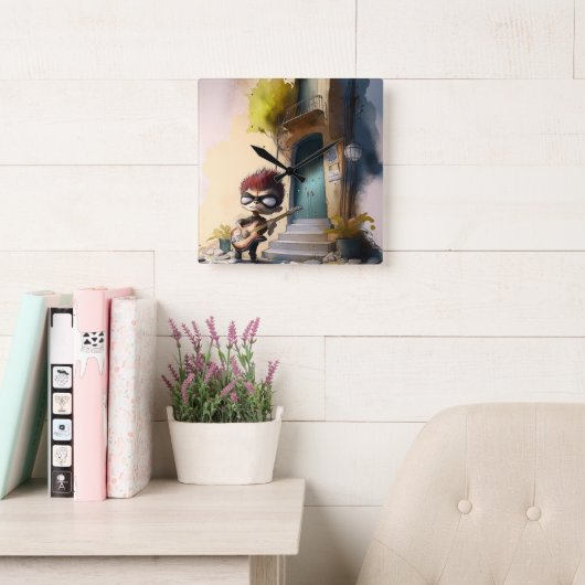 Horloge murale "Adventurous Little Explorer" - Un  (Salle de lecture)