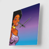 horloge murale Afro-centrale (Angle)