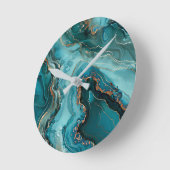 Horloge murale Agate sarcelle (Angle)