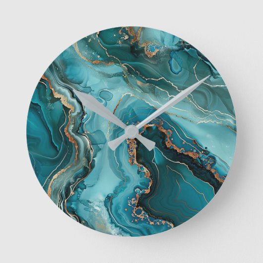 Horloge murale Agate sarcelle (Recto)