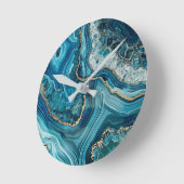 Horloge murale Agate sarcelle (Angle)
