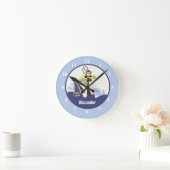 Horloge murale Ahoy Mate Monkey Whale Ajouter un n (Maison)