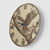 Horloge murale aigle - Symbole de force (Angle)