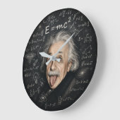 Horloge murale Albert Einstein | Chaos de physique (Angle)