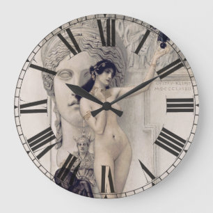 Horloge murale Allégorie de la sculpture de Klimt