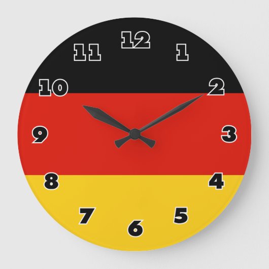 Horloge murale allemande de drapeau - Deutschland (Recto)