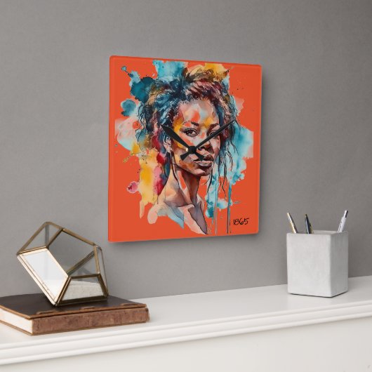 Horloge murale AMÉRICAINE AFRICAINE (Bureau)