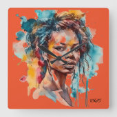 Horloge murale AMÉRICAINE AFRICAINE (Recto)