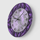 Horloge murale Améthyste violet Faux Marbre (Angle)