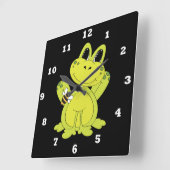 Horloge murale amusante de grenouille de dessin (Angle)