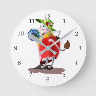 Horloge murale amusante de vache moderne
