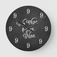 Horloge murale amusante - Pas de vin avant neuf ta