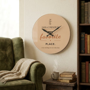 Horloge murale analogique Coin lecture