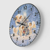 Horloge murale Anges de Noël (Angle)