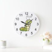 Horloge murale animalière chenille mignonne (Maison)