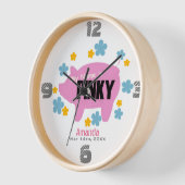 Horloge murale anniversaire "Pinky the Pig" (Angle)