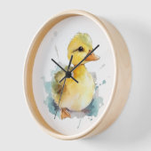 Horloge murale aquarelle bébé canard (Angle)