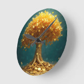 Horloge murale arbre à argent (Angle)