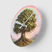 Horloge murale arbre à argent (Angle)