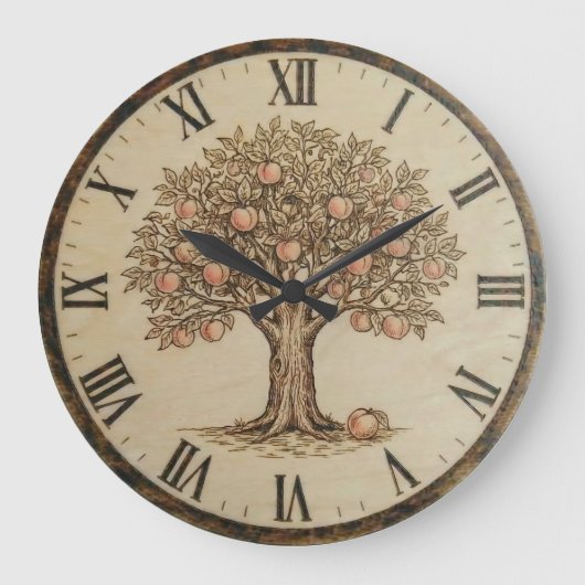 Horloge murale arbre à pêches (Recto)