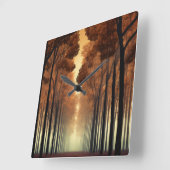 Horloge murale arbre de forêt nature (Angle)