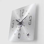 horloge murale argent (Angle)