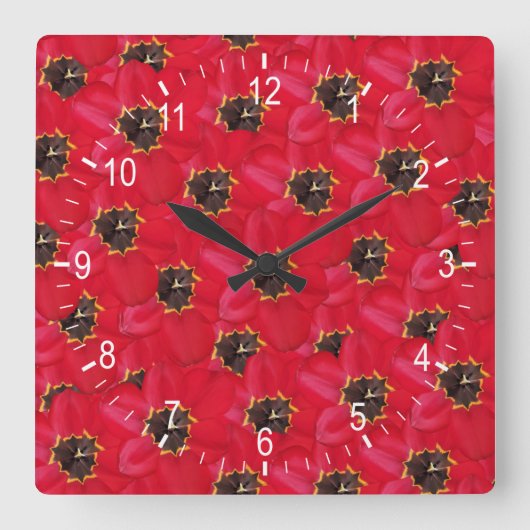 Horloge murale arrière - plan Tulips (Recto)