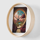 Horloge murale Arrondi Imprimé Décor (Angle)