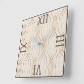 Horloge murale Art Déco Gold Pastel Brown foncé Ca (Angle)