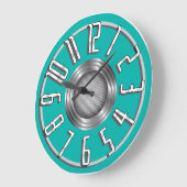 Horloge murale Art déco simplifiée - Aqua (Angle)