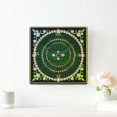 Horloge murale Art Déco Vert & Or (Maison)