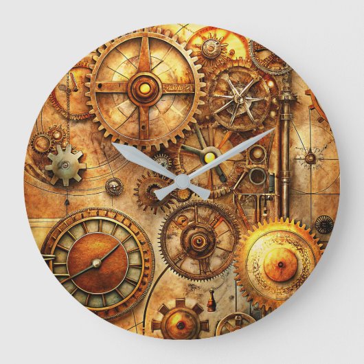 Horloge murale Art Steampunk (Recto)