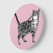 Horloge murale artistique avec peinture aquarelle (Angle)