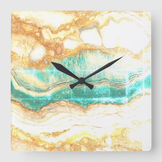 Horloge murale artistique colorée (Recto)